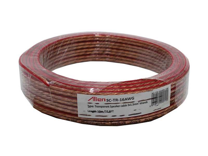 Cablu Difuzor Transparent 2x1.5mm² – 10m, Cablu Audio pentru Sisteme de Putere Medie