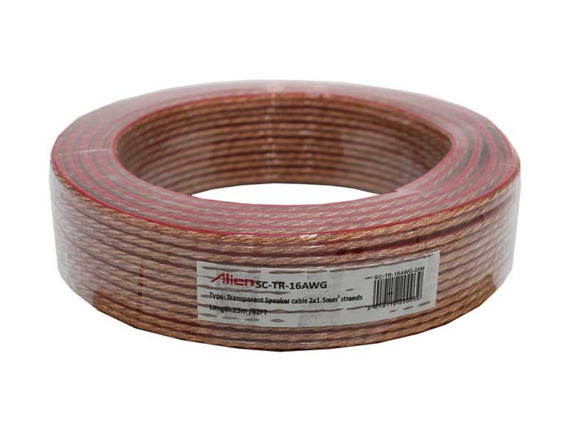 Cablu Difuzor Transparent 2x1.5mm² – 25m, Cablu Audio pentru Sisteme de Putere Medie