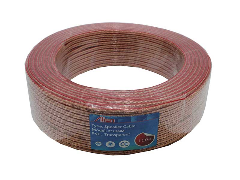 Cablu Difuzor Transparent 2x1.5mm² – Rola 100m, Cablu Audio pentru Sisteme de Putere Medie