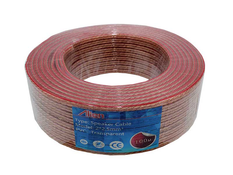 Cablu Difuzor Transparent 2x2.5mm² – Rola 100m, Cablu Audio pentru Sisteme de Putere Mare