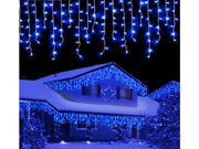 Instalație turturi 100 LED-uri 4.5M albastru – Exterior, interconectabilă
