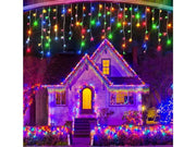 Instalație turturi 100 LED-uri 4.5M multicolor – Exterior, interconectabilă