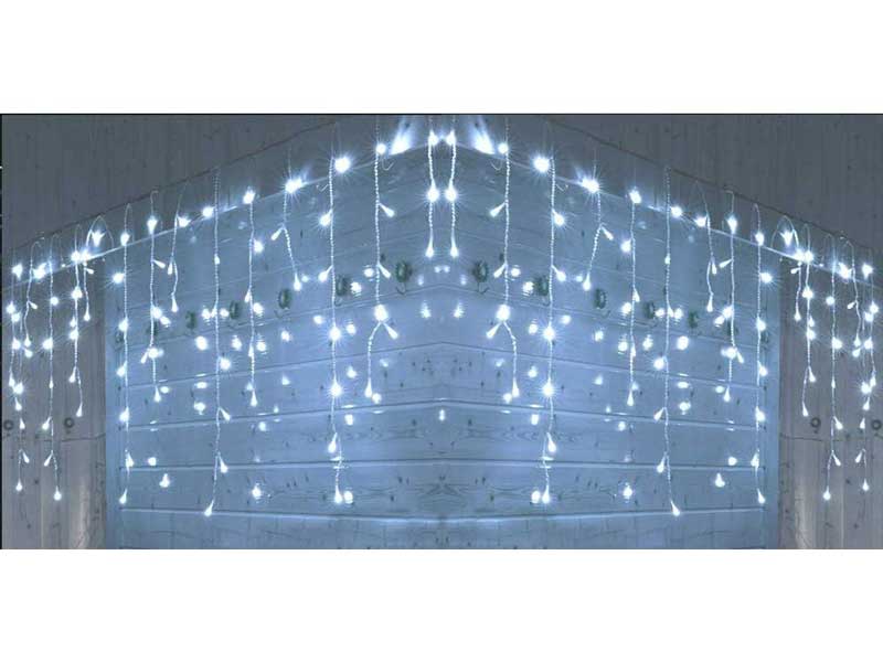 Instalație turturi 200 LED-uri 10M alb rece – Exterior, interconectabilă