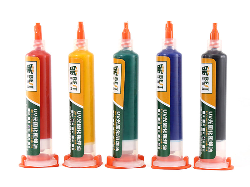 Vopsea / mască de lipire PCB fotosensibilă – UV 10 ml – protecție și izolație pentru circuite imprimate