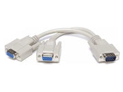 Cablu splitter VGA 15 pini tată la 2×15 pini mamă – Distribuție semnal video pe două monitoare